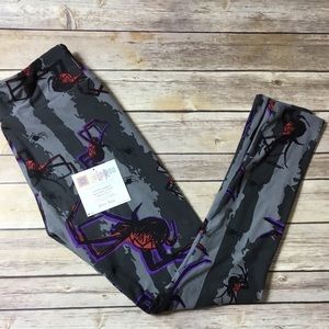 Lularoe Halloween Black Widow Leggings OS